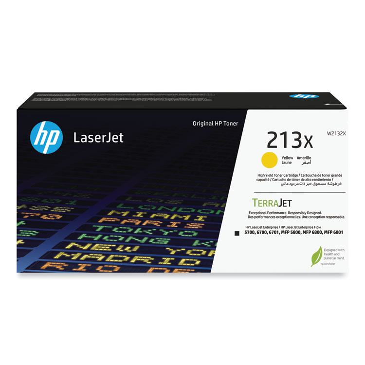 HP 213X (W2132X) Yellow Original LaserJet Toner Cartridge