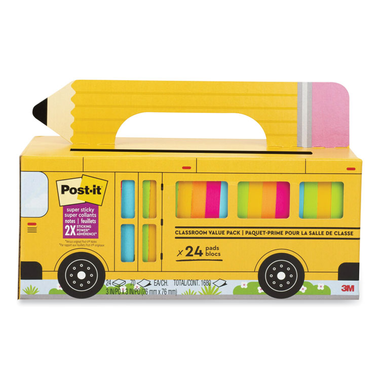 Post-it® Super Sticky Notes Classroom Value Pack