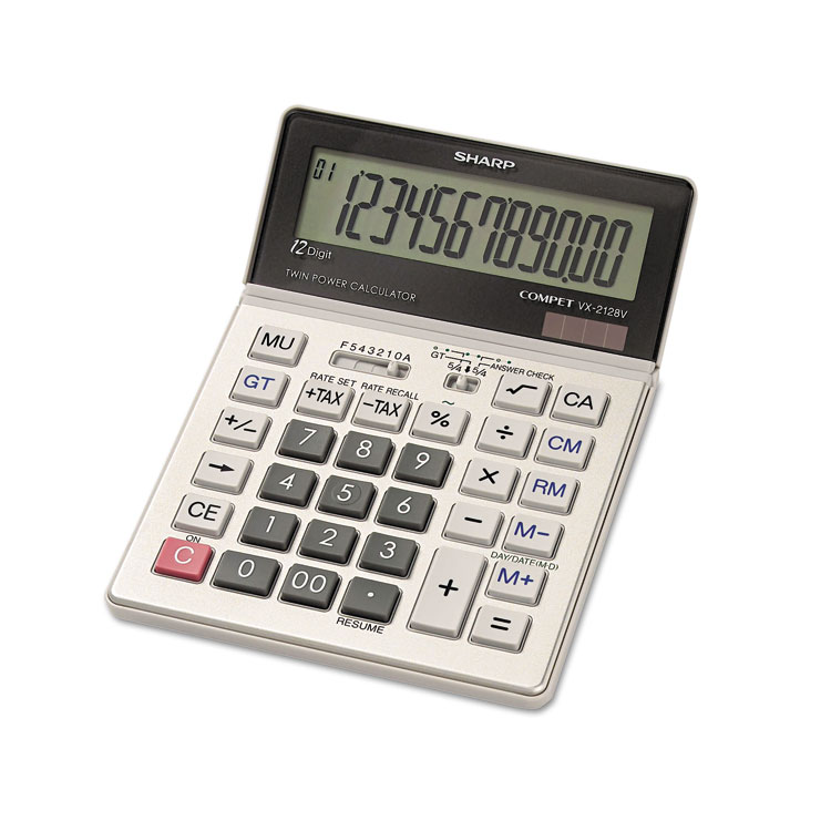 Picture of VX2128V Commercial Desktop Calculator, 12-Digit LCD