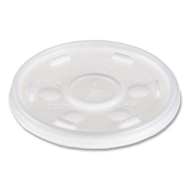 Plastic Cold Cup Lids, Fits 10 oz Cold Cups, Translucent, 100/Pack, 10 Packs/Carton