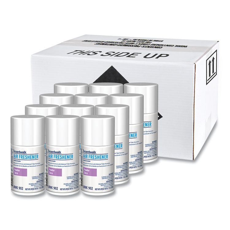 Metered Air Freshener Refill, Powder Mist Scent, 7 oz Aerosol Spray, 12/Carton