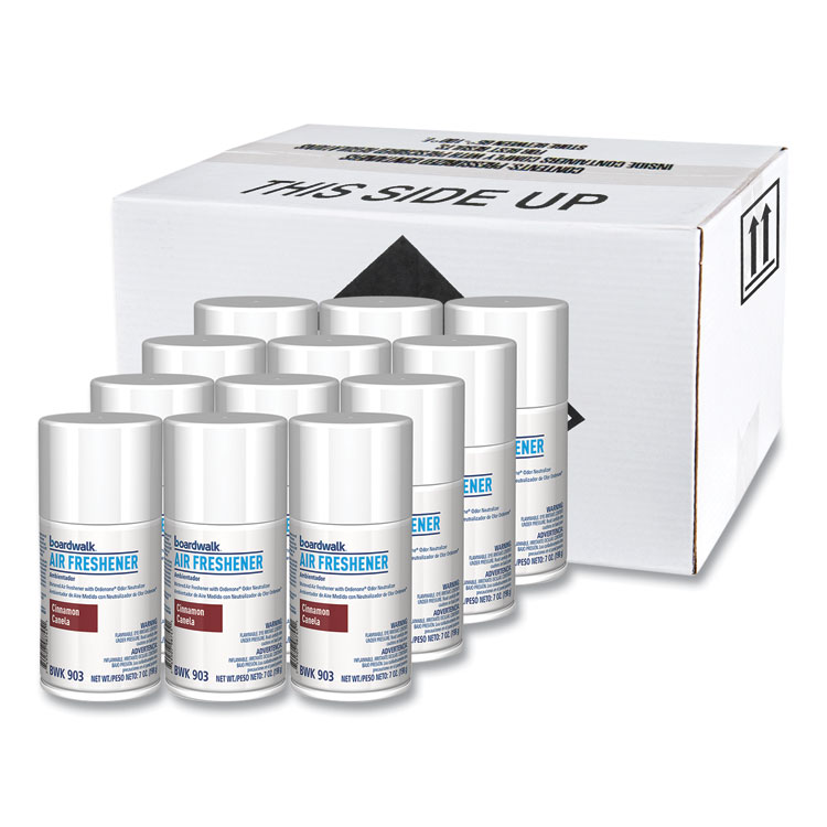 Metered Air Freshener Refill, Cinnamon Sunset Scent, 7 oz Aerosol Spray, 12/Carton