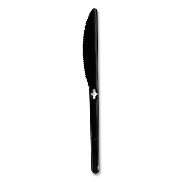 Knife WeGo Polystyrene Utensils, Knife, Plastic, Black, 1,000/Carton