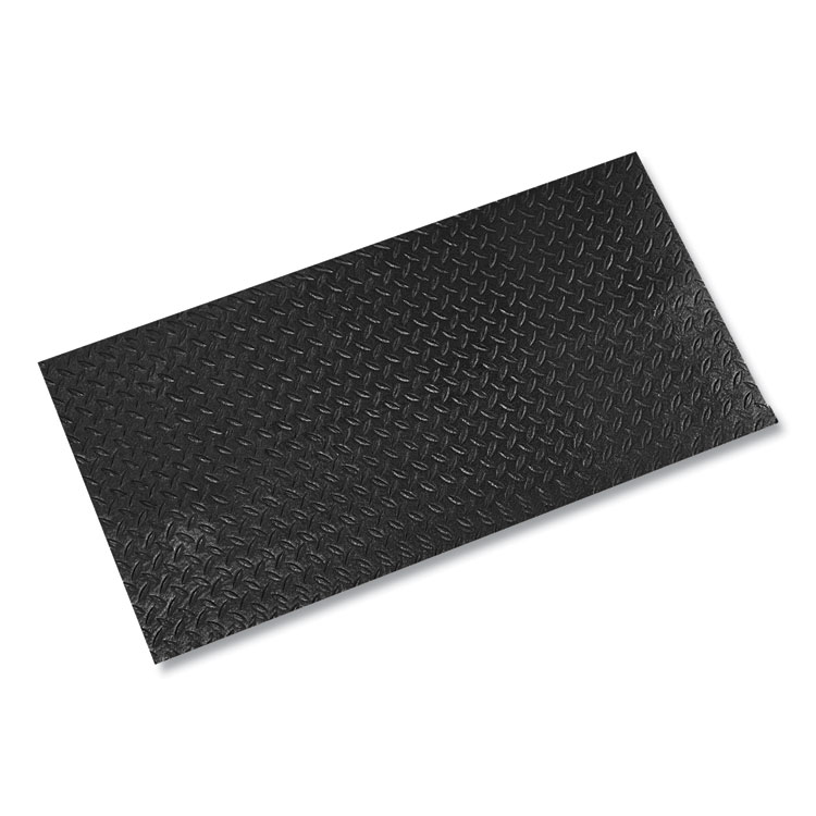 Tuff-Spun Foot-Lover Diamond Surface Mat, Rectangular, Black Diamond Embossed Surface, 24" x 36"