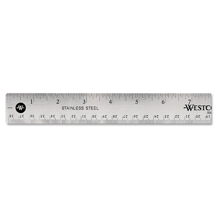 2 Pack Stainless Steel 12 Inch Metal Ruler Non-Slip Cork Back, with Inch  and Metric Graduations 2 Pack