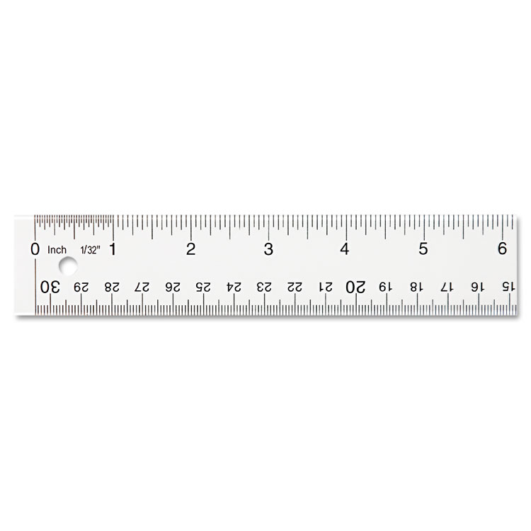 Picture of See Through Acrylic Ruler, 12", Clear