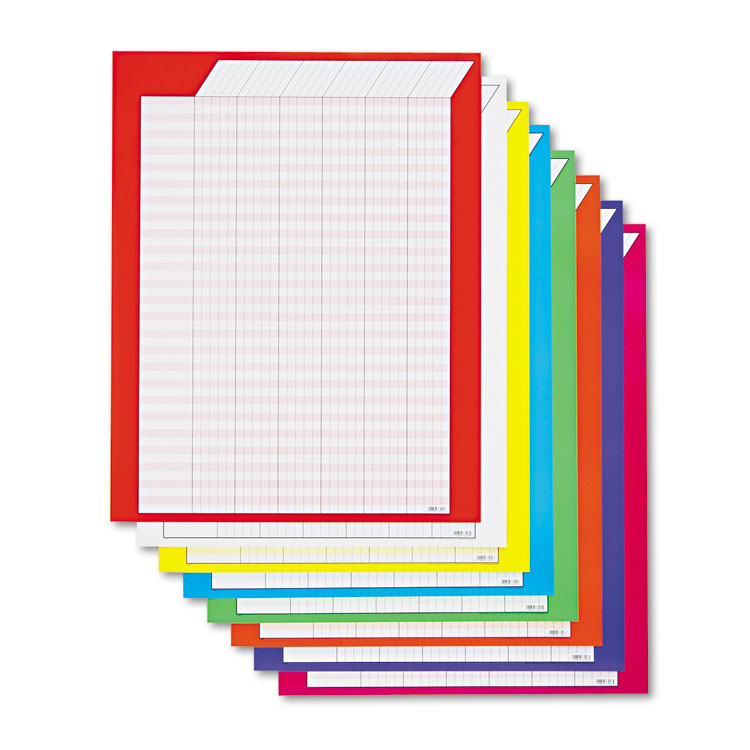 Picture of Vertical Incentive Chart Pack, 22w x 28h, 8 Assorted Colors, 8/Pack