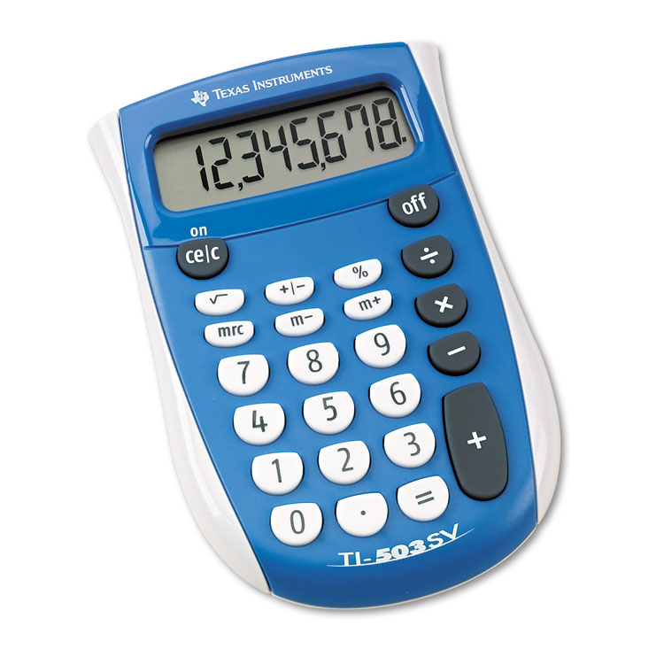 Picture of TI-503SV Pocket Calculator, 8-Digit LCD