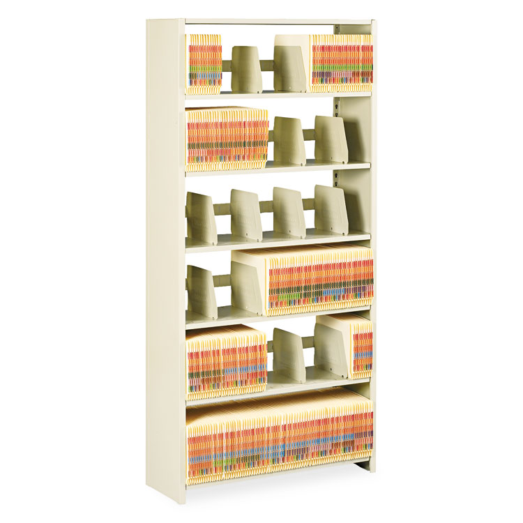 Picture of Snap-Together Steel Six-Shelf Closed Starter Set, 36w x 12d x 76h, Sand