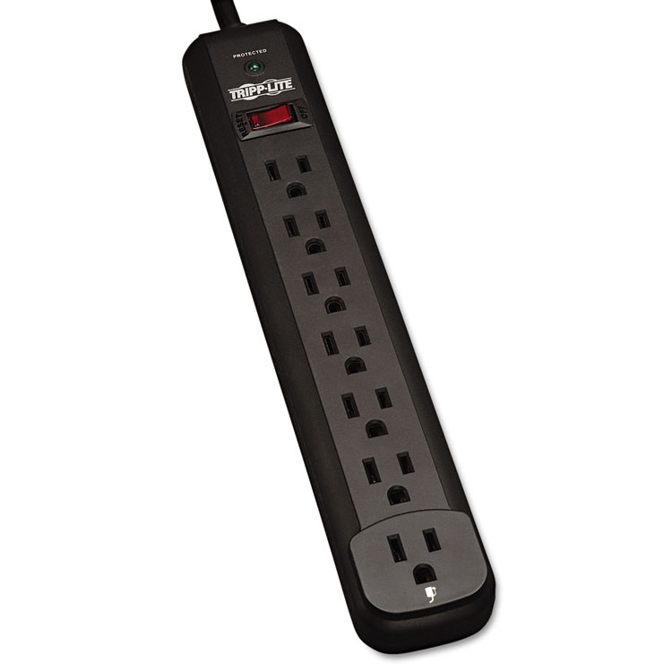 Picture of TLP712B Surge Suppressor, 7 Outlets, 12 ft Cord, 1080 Joules, Black