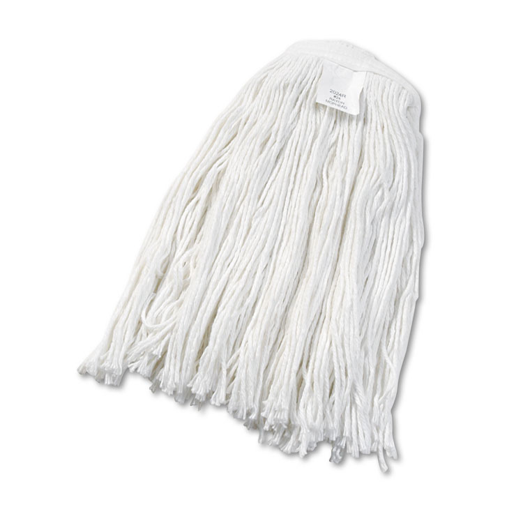 Cut-End Wet Mop Head, Rayon, #24, White