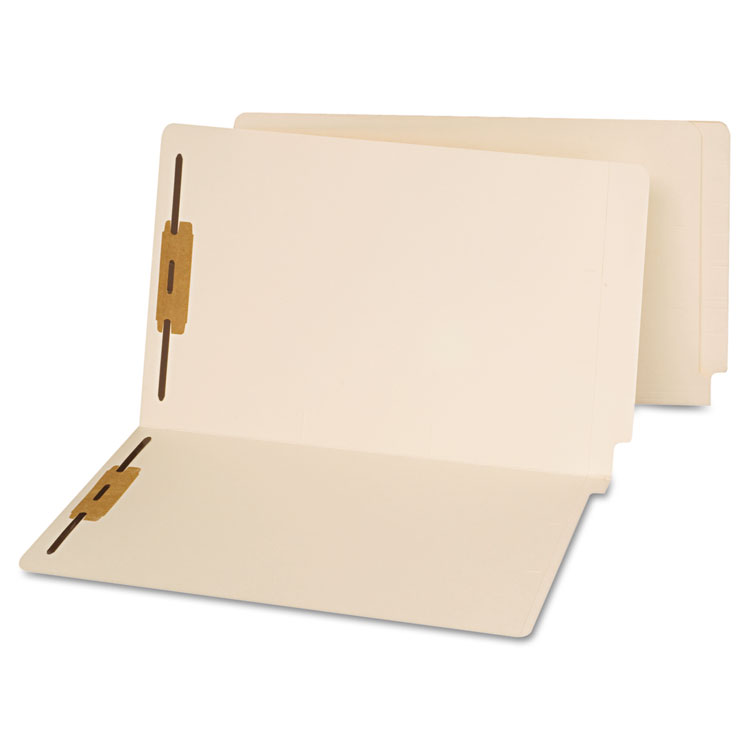 Picture of End Tab Folders, Two Fasteners, Legal, Manila, 50/Box