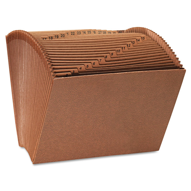 Picture of Expanding File, Open Top, 12 x 10, 1-31, Letter, Redrope
