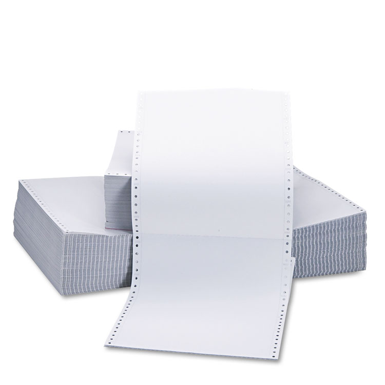 Picture of Two-Part Carbonless Paper, 15lb, 9-1/2 x 11, Perforated, White, 1650 Sheets
