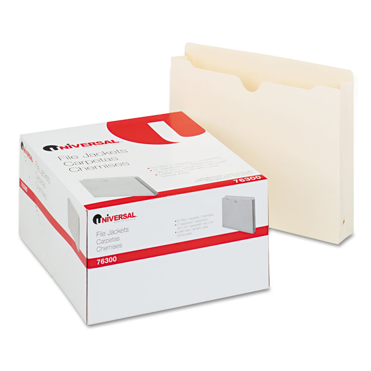 Picture of Economical File Jackets with Two Inch Expansion, Letter, 11 Point Manila, 50/Box