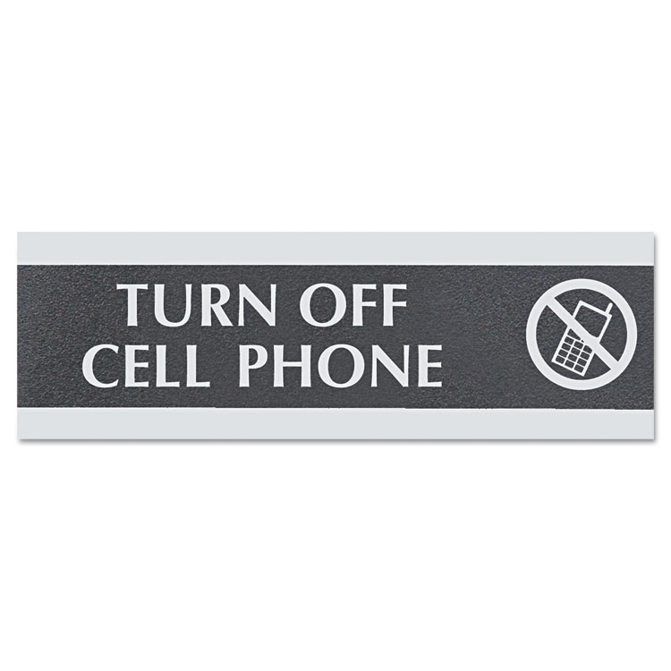 Picture of Century Series Office Sign,TURN OFF CELL PHONE, 9 x 3