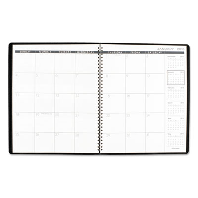 AAG-7026005: AT-A-GLANCE Monthly Planner, 9 x 11, Black, 2017-2018