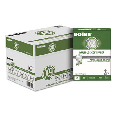 Boise Paper X-9 Multi-Use 3-Hole Punch Copy Paper – 10 Ream (5,000 Sheets)  | 8.5 x 11 Letter | 92 Bright White - 20 lb. | OX-9001P-CTN