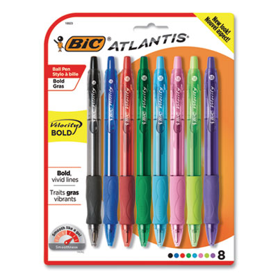 Bic VLGB11BE Velocity Retractable Ballpoint Pen, Blue Ink, 1.6mm, Bold, Dozen