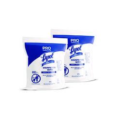 Professional Disinfecting Wipe Bucket Refill, 1-Ply, 6 x 8, Lemon and Lime Blossom, White, 800 Wipes/Bag, 2 Refill Bags/CT