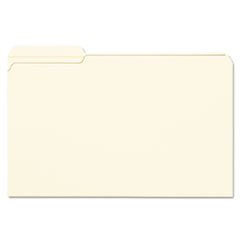Reinforced Tab Manila File Folders, 1/3-Cut Tabs, Left Position, Legal Size, 11 pt. Manila, 100/Box