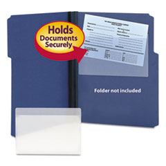 Self-Adhesive Poly Pockets, Top Load, 9 x 5-9/16, Clear, 100/Box
