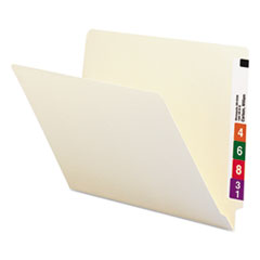 Heavyweight Manila End Tab Folders, 9.5" High Front, Straight 1-Ply Tabs, Letter Size, 0.75" Expansion, Manila, 100/Box