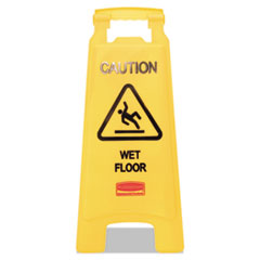 "Caution Wet Floor" Sign, 11 x 12 x 25, Yellow