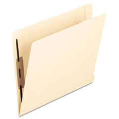 Manila Laminated End Tab Fastener Folders, Straight Tab, Expands 0.75", 2 Fasteners, Letter Size, 14-pt Manila, 50/Box