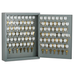 7125002853049 SKILCRAFT Locking Key Cabinet, 90, 14w x 3 1/4d x 17 1/4h, Gray