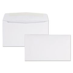 Business Envelope, #6 3/4, Commercial Flap, Side Seam, Gummed Closure, 24 lb Bond Weight Paper, 3.63 x 6.5, White, 500/Box