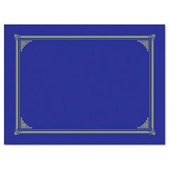 Certificate/Document Cover, 12.5 x 9.75, Metallic Blue, 6/Pack