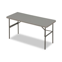 IndestrucTable Classic Folding Table, Rectangular Top, 1,200 lb Capacity, 60 x 24 x 29, Charcoal