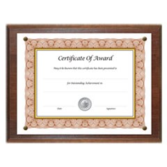Award-A-Plaque Document Holder, Acrylic/Plastic, 10.5 x 13, Walnut