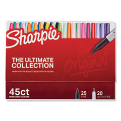 Permanent Markers Ultimate Collection with cosmic Colors, Assorted Tip Sizes/Types, Assorted Colors, 45/Pack