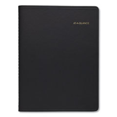 Weekly Vertical-Column Appointment Book Ruled for Hourly Appointments, 8.75 x 7, Black Cover, 13-Month: Jan 2026 to Jan 2027