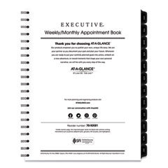 Executive Weekly/Monthly Planner Refill with 15-Minute Appointments, 11 x 8.25, White Sheets, 12-Month (Jan to Dec): 2026