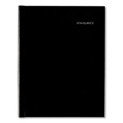 DayMinder Hardcover Weekly Vertical-Column Format Appointment Book, 11 x 8, Black Cover, 12-Month (Jan to Dec): 2026
