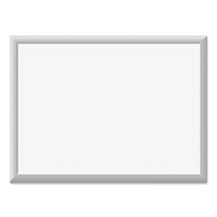 Magnetic Dry Erase Board with Aluminum Frame, 24" x 18" (Actual Size: 23" x 17"), White Surface, Satin Aluminum Frame