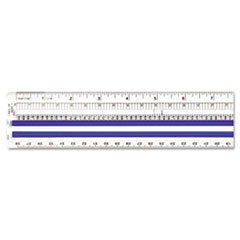 Data Processing Magnifying Ruler, Clear, 15"