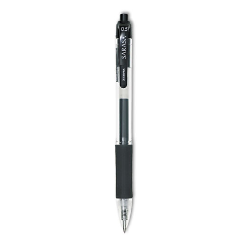 Sarasa+Dry+Gel+X20+Gel+Pen%2C+Retractable%2C+Fine+0.5+mm%2C+Black+Ink%2C+Clear%2FBlack+Barrel%2C+12%2FPack