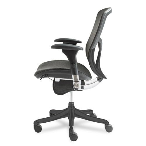 Picture of Alera EQ Series Ergonomic Multifunction Mid-Back Mesh Chair, Supports Up to 250 lb, Black