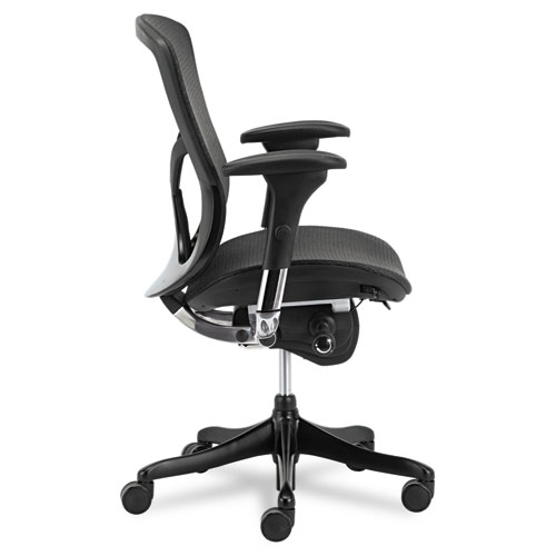 Picture of Alera EQ Series Ergonomic Multifunction Mid-Back Mesh Chair, Supports Up to 250 lb, Black