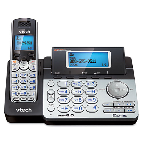 Two-Line+Expandable+Cordless+Phone+With+Answering+System