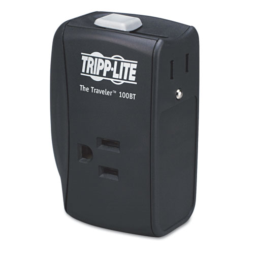 Picture of Protect It! Portable Surge Protector, 2 AC Outlets, 1,050 J, Black