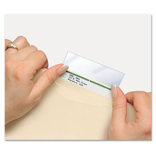 Picture of Self-Adhesive Label/File Folder Protector, Top Tab, 3.5 x 2, Clear, 500/Box