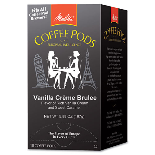 Coffee Pods, Vanilla Creme Brulee, 18 Pods/box
