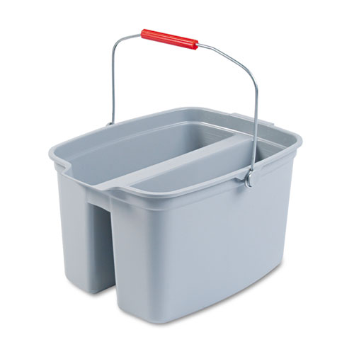 Picture of 19 Quart Double Utility Pail, Plastic, Gray, 18 x 14.5 x 10