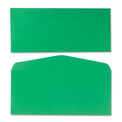 Picture of Colored Envelope, #10, Commercial Flap, Gummed Closure, 4.13 x 9.5, Green, 25/Pack