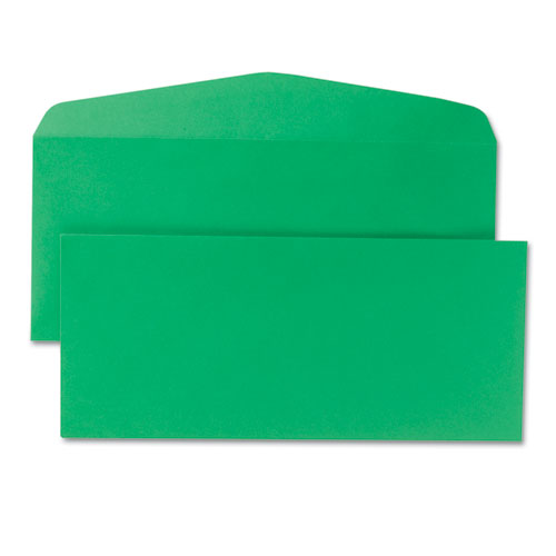 Picture of Colored Envelope, #10, Commercial Flap, Gummed Closure, 4.13 x 9.5, Green, 25/Pack